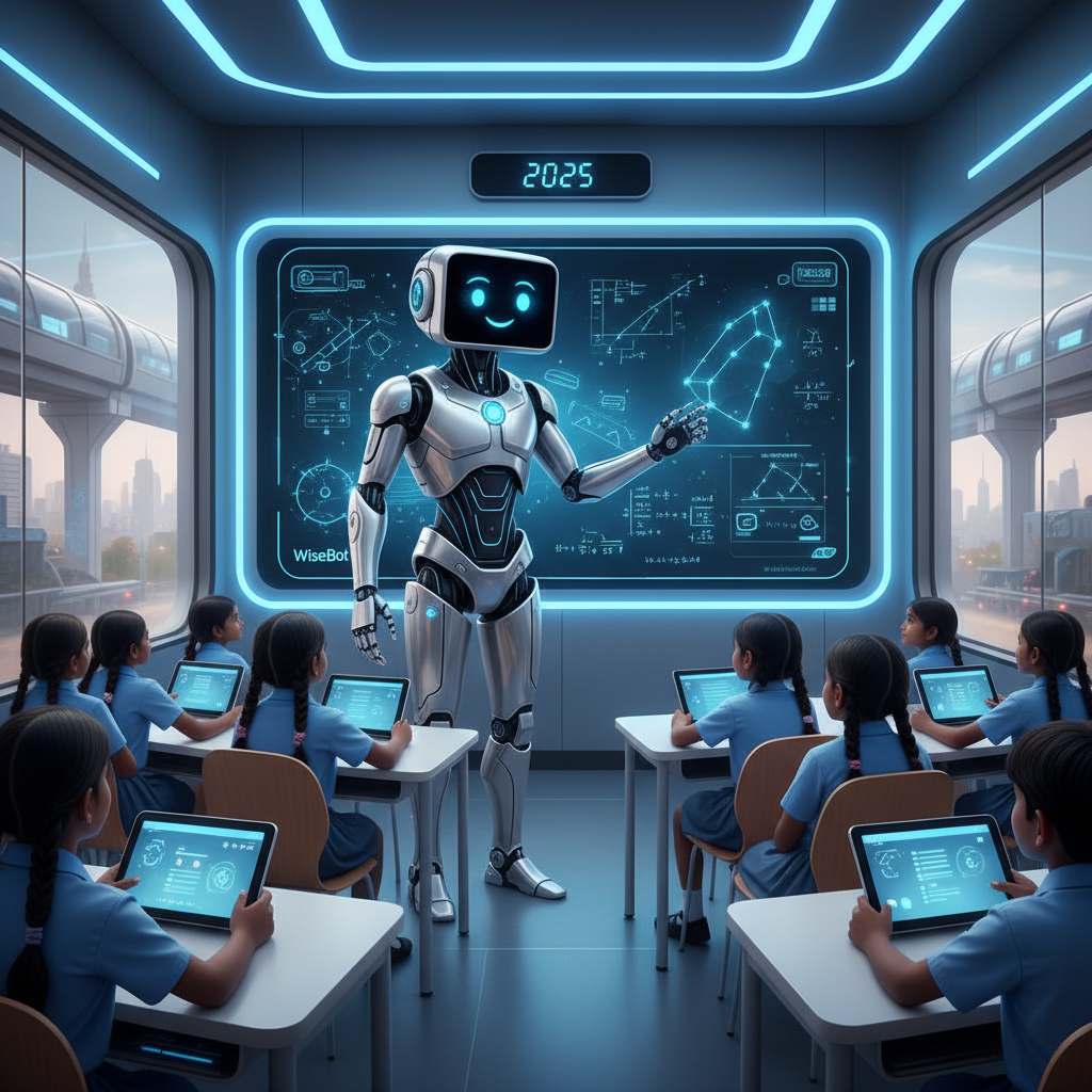 2025 humanoid AI robot teaching children